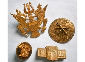 (4) Pieces Of Vintage Military Insignia