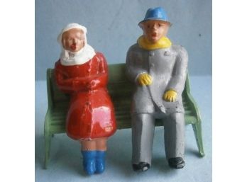 1950's Die Cast Figures Of Man And Woman