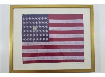 Betsy Nimock Flag Artwork 'honesty'