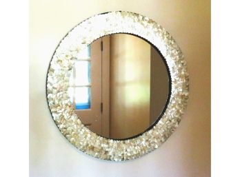 Capiz Shell Round Wall Mirror
