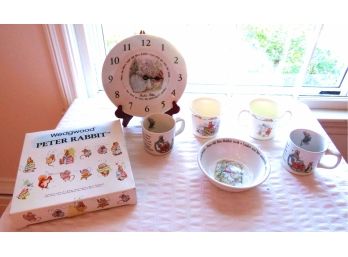 Wedgwood Peter Rabbit Clock And Dinnerware