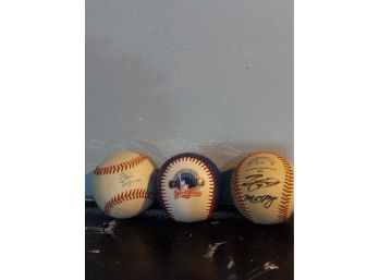 Lot Of 3 Baseballs 2 Autographed 1 Major  League 1 Little League
