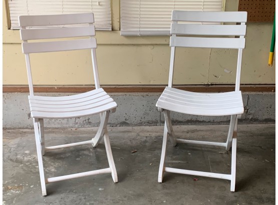 Triconfort French C.1960's Folding Chairs, A Pair