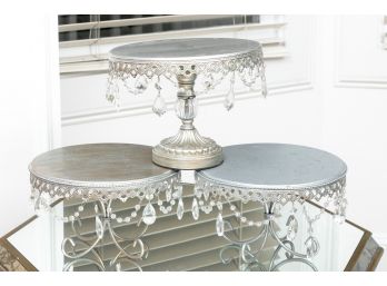 Trio Of Cake Stands With Pendents