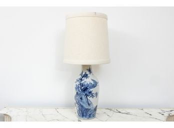 Chinese Painted Porcelain Urn Style Table Lamp