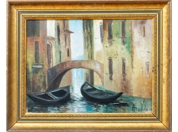 Original Venetian Scene Painting -signed