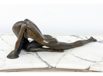 Bronze Reflection Nude Woman Sculpture