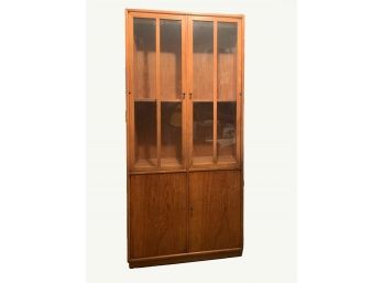 Vintage Paneled-glass Door Curio Cabinet