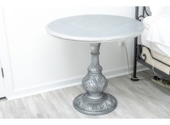 Painted Carved Wooden Pedestal Table