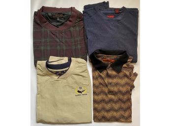 4 New Men's Shirts By Wolverine, Axis, Sun Mountain Sports & Antiqua, Size XXL