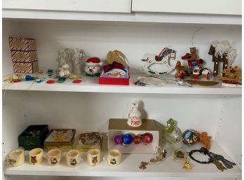 Christmas Ornaments, Glass Candies, Angles, Napkin Rings & More, Some Vintage