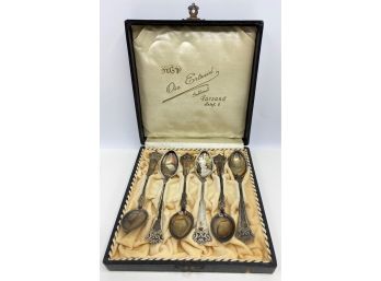 6 Sterling Silver Spoons Marked 830 By Gullsmed Farsund, Total Weight 2.1 Oz