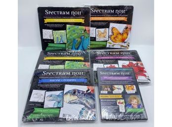 5 New Sets Spectrum Noir Color Pencil Sets Of 24 Colors & Instructional DVD
