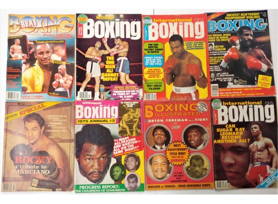 Lot Of 8 Vintage Boxing Magazines
