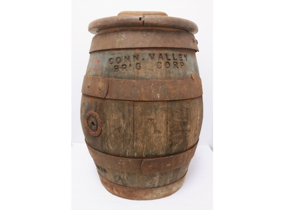 Very Rare Antique Connecticut Valley Brewing Corp Meriden Ct Wooden Keg Barrel