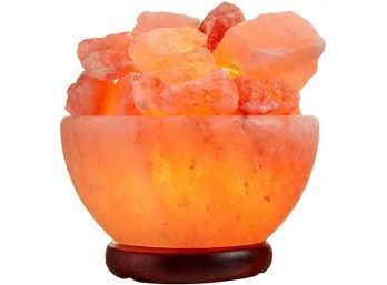 7 1/2' Himalayan Fire Bowl Salt Lamp