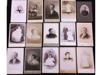Group Of Antique Cabinet Cards Photographs