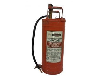 Rare Vintage Sears & Roebuck  Allstate 5 Gallon Metal Pump Tank Fire Extinguisher