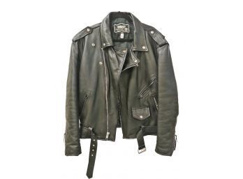 Like New Vintage FIRST Genuine Leather Motorcycle Jacket Size XL