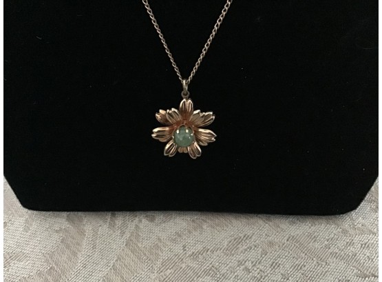 Vintage AMCO Gold Filled Necklace With Multi-dimensional Flower - Lot #17