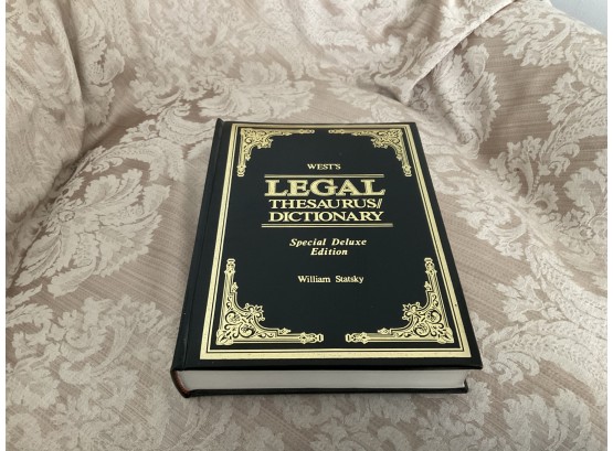 West's Legal Thesaurus/dictionary Special Deluxe Edition