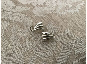 Contemporary Silvered Earrings - Lot #8