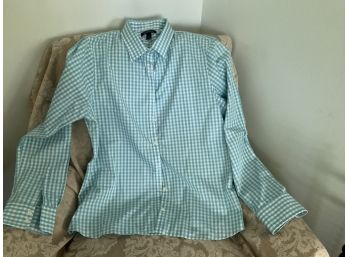 Lands' End Size 12 Checked Long Sleeved Shirt