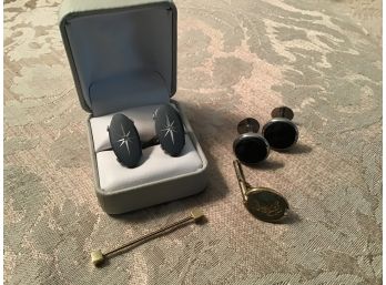 Three Pieces - Cuff Links And Tie Tac - Lot #23