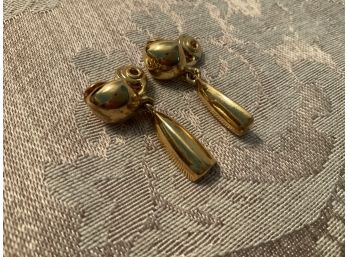Monet Gold Tone Earrings - Lot #24