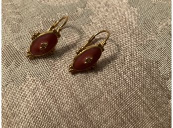 Gold Tone And Rhinestone Earrings - Lot #11