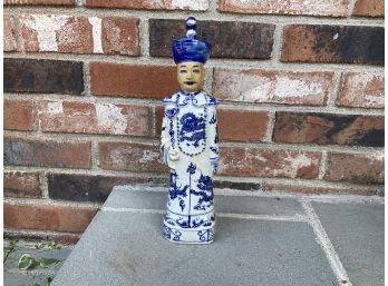 Chinese Mustached Pottery Figure