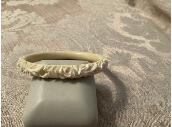 Ivory Colored Floral Bangle - Lot #24