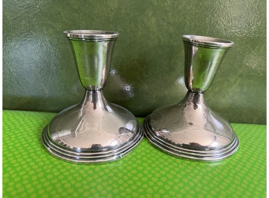 Sterling Silver Candlesticks -empire 889