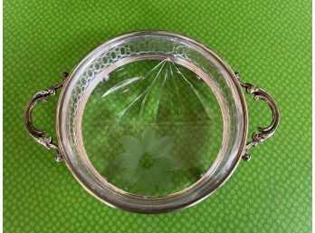 Sterling And Glass Handled Dish