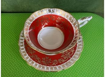 Royal Stafford Bone China Red Teacup-england
