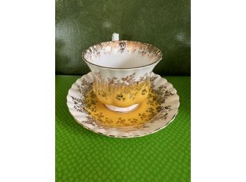 Yellow Royal Albert Bone China Teacup-england