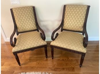 Pair Beautiful Side Chairs Ethan Allen