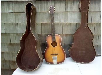 Vintage Silvertone Classic Guitar With Case