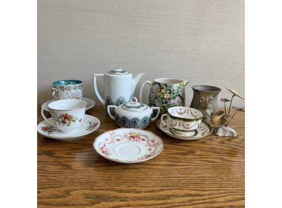 An Assortment Of Fine China Tea Cups And More