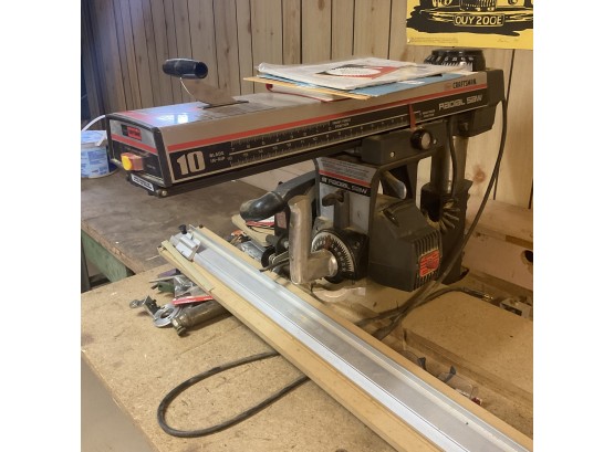 A Vintage Sears Craftsman 10' Radial Saw And Table