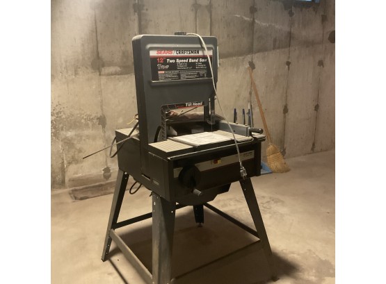 A Sears Craftsmen 12' 2 Speed Band Saw With Tilt Head