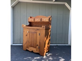 A Custom Made Shaker Style Pine Dry Sink - 2 Pieces