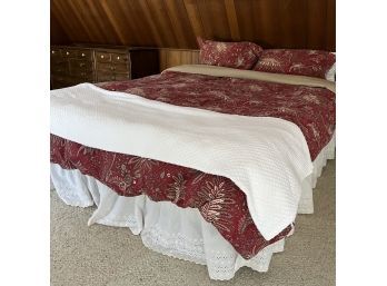 A Set Of Custom Bedding - Duvet, Cotton Blanket, Pillow Shams