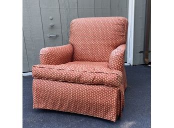 A Skirted Upholstered Arm Chair From Bloomingdales - 70s - Good Bones