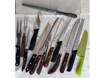 Assorted Knives And Carving Items