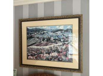A Framed And Matted Watercolor Landscape - Signed Penny Stewart - NWS
