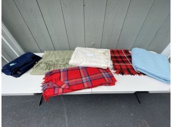 An Assortment Of Blankets - Wool, Fleece And Cotton