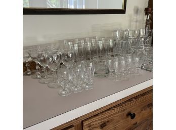 Assorted Bar Ware - Glasses And Decanters