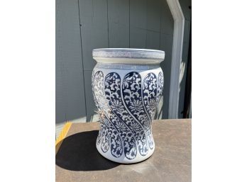 A Chinese Ceramic Garden Stool - Blue And White