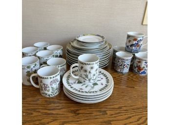 Assorted Dishes And Mugs - Florals